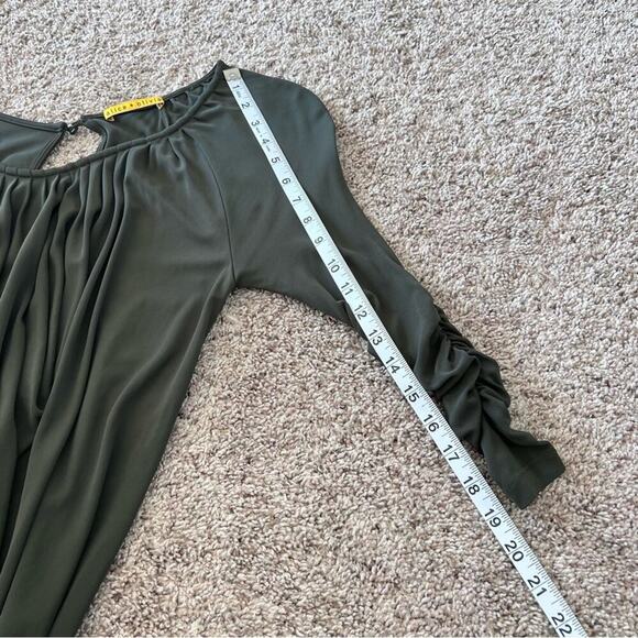 Alice + Olivia Olive Green Keyhole Mini Dress - Picture 13 of 15